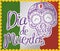 Postcard with Skull Stamp Promoting Mexican \