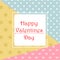 Postcard Valentine`s Day. Background of the lovely pastel colors with place for your text in the center