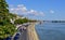 Postcard view of Budapest - the most beautiful city in Hungary with a view of the Danube embankment