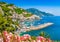 Postcard view of famous Amalfi Coast, Campania, Italy