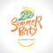 Poster 2020 Summer Party. Summer time. Smile.