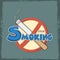 Poster, banner or flyer for No Smoking Day.