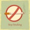 Poster, banner or flyer for No Smoking Day.