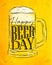 Poster beer day yellow