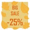 Poster for big sale in autumn, 25 percent discoun