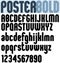 Poster black bold extensive font.