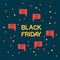 Poster of Black Friday discounts. Promo banner concept advertising Black Friday, the day of the sale.