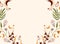 Poster in boho style with mystical leaves, stars, flowers on a beige background. Minimalist design with space for your