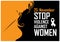 Poster campaign of international day for the elimination of violence Against Women in vector design
