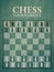 Poster chess design illustration with all pieces in start position on board