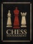 Poster Chess illustration with Epic Design with Queen in center