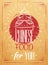 Poster Chinese food house kraft