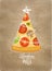 Poster christmas tree pizza craft