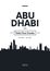 Poster city skyline Abu Dhabi, Flat style vector illustration