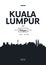 Poster city skyline Kuala Lumpur, Flat style vector illustration