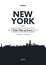 Poster city skyline New York, Flat style vector illustration