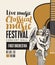 Poster for classical music festival with guitar and angel