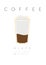 Poster coffee glace white