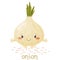 Poster with cute onion