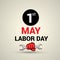 Poster design with text 1st May Labor Day