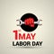 Poster design with text 1st May Labor Day