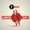 Poster design with text 1st May Labor Day