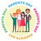 Poster Devoted to Parents Day Celebration