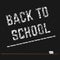 Poster educational back to school written with chalk on a blackboard. Vector