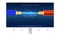 Poster with Electric cable and sparks on the Billboard. Copper electrical cable in blue and red insulation with