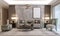 Poster frame model in modern interior background calm color living room luxury style 3d rendering - 3d illustration