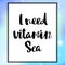 Poster i need vitamin sea inspirational typography