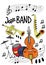 Poster for jazz music festival or concert. Jazz musical instruments