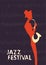 Poster for jazz music festival or concert. The musician plays the saxophone.