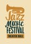 Poster for jazz music festival with saxophone