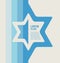 Poster of jewish sign of david star with place for