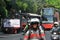 A poster of Joko Widodo-Kalla in front of a steam train