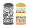 Poster lettering Burger. Hand drawn typography poster.