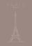 Poster paris eiffel tower brown