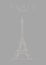 Poster paris eiffel tower grey