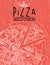 Poster pizza wood coral