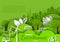 Poster`s campaign of environment day in paper cut style and vector design