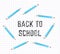 Poster school Educational back to school written on paper in a cage. Vector