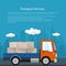 Poster with Small Cargo Truck on the Road