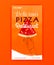 Poster template of fast pizza free delivery for social media stories post and ads banner