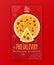 Poster template of fast pizza free delivery for social media stories post and ads banner