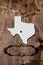 Poster Texas state map outline