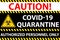 Poster with toxic biohazard sign with warning words of \\\