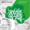 Poster with a tree for wood industry brochure or ecological project, graphic illustration