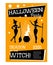 Poster with two witches for Halloween party.