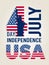 Poster for USA independence day. Vector design template of american 4 july retro placard